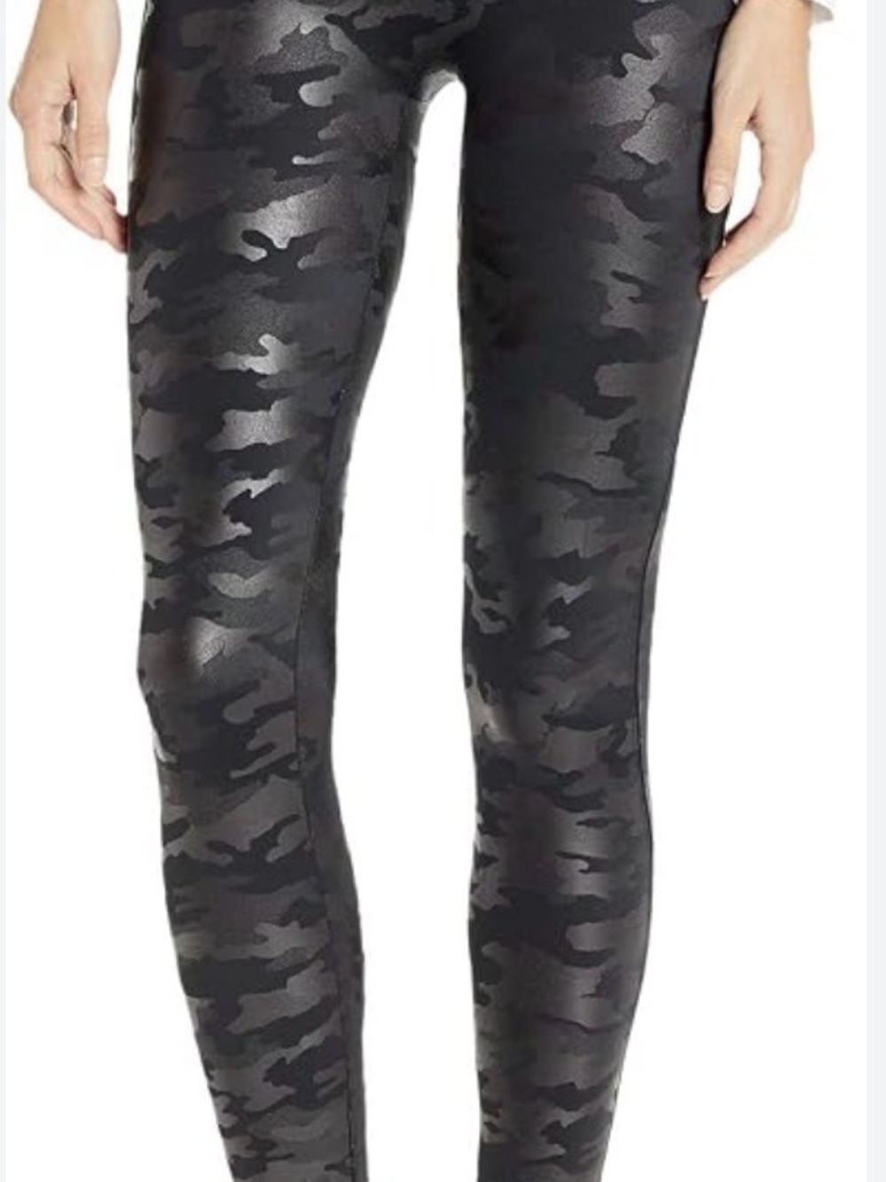 SPANX Black Metallic Camo High-Rise Leggings